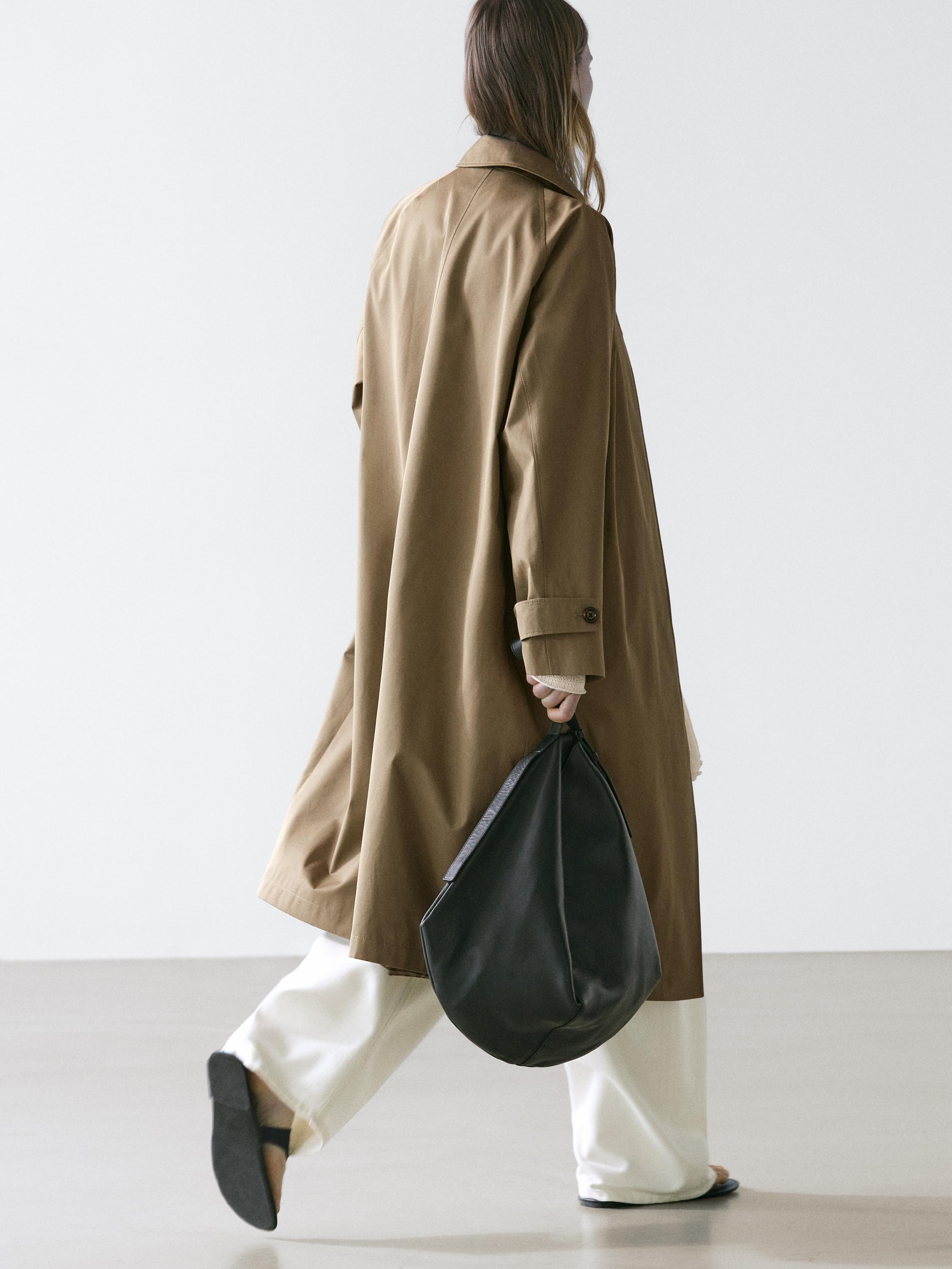 Trench oversize doublure à carreaux